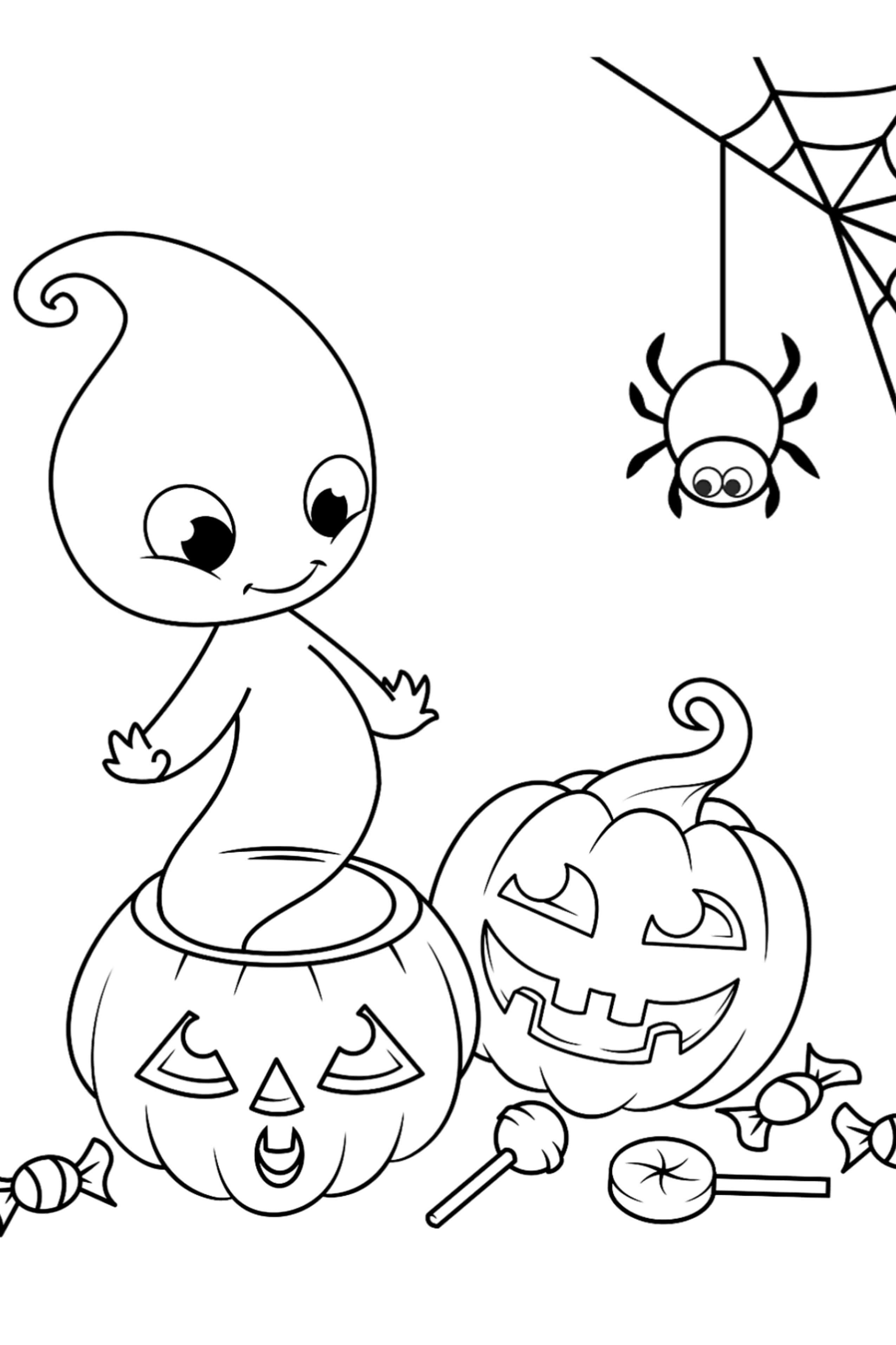 halloween coloring page easy