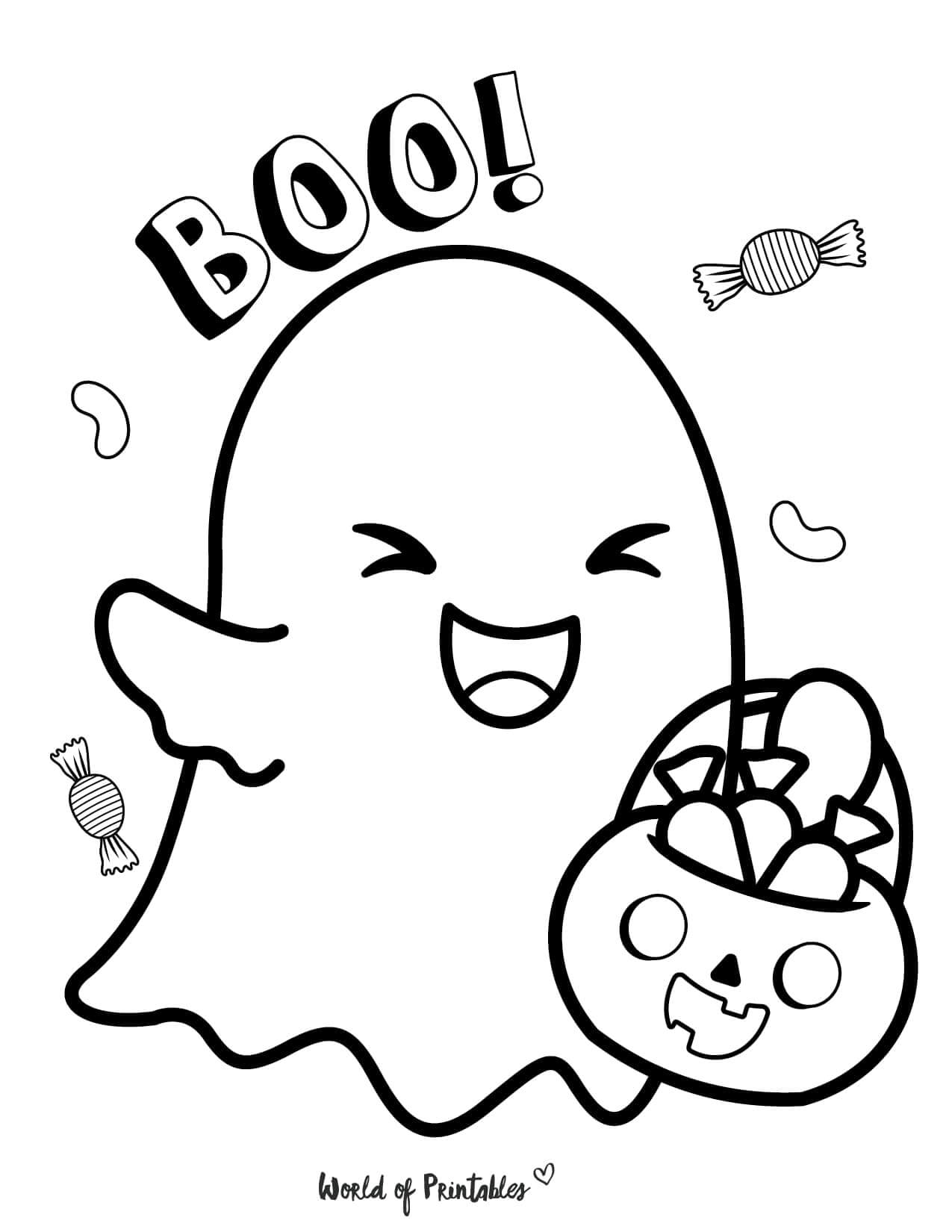 halloween coloring page simple