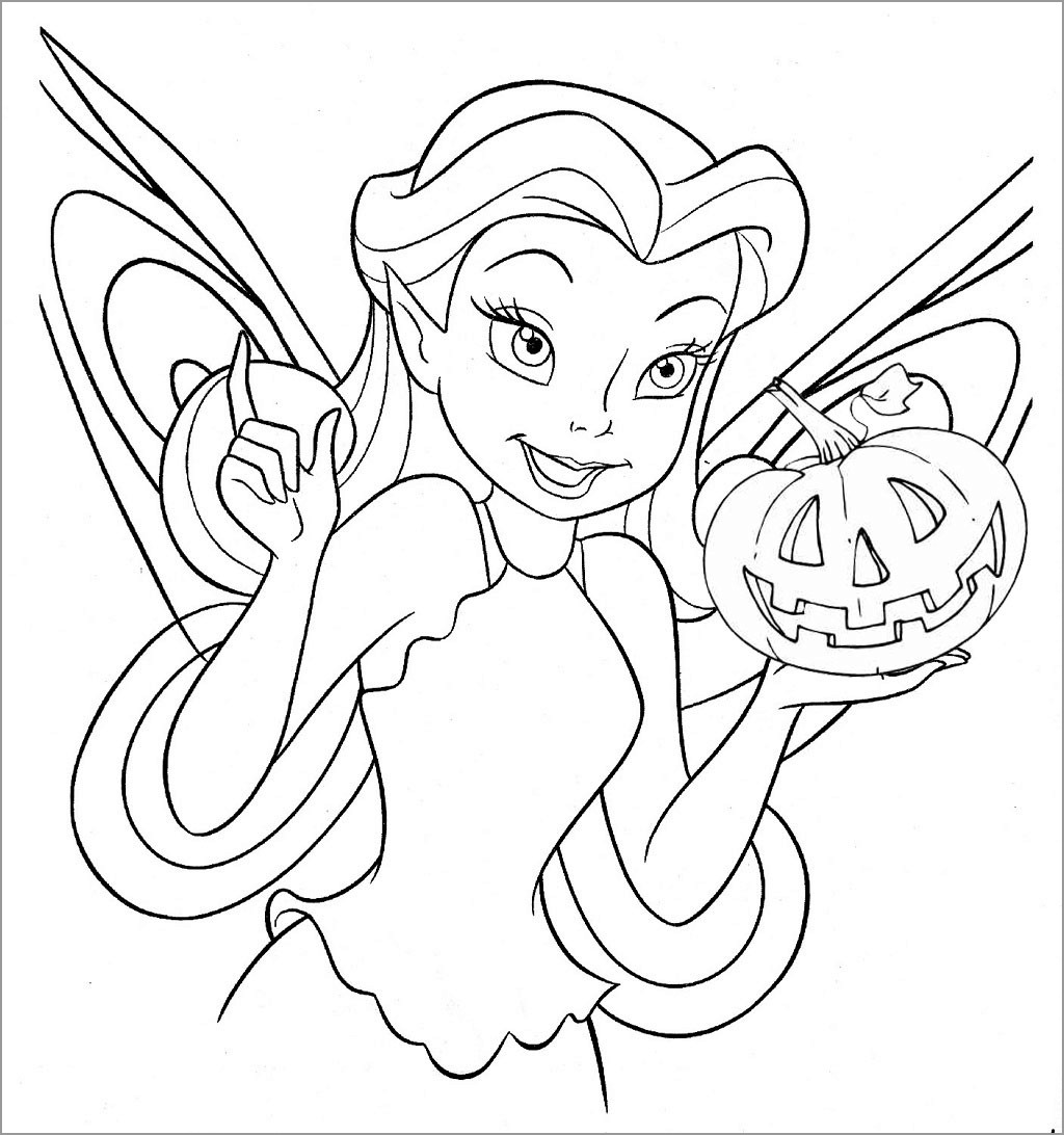 Download Halloween Fairy Coloring Pages For Kids Coloringbay