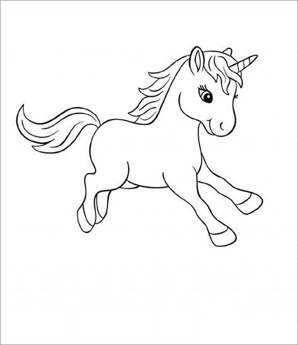 Halloween Unicorn Coloring Page