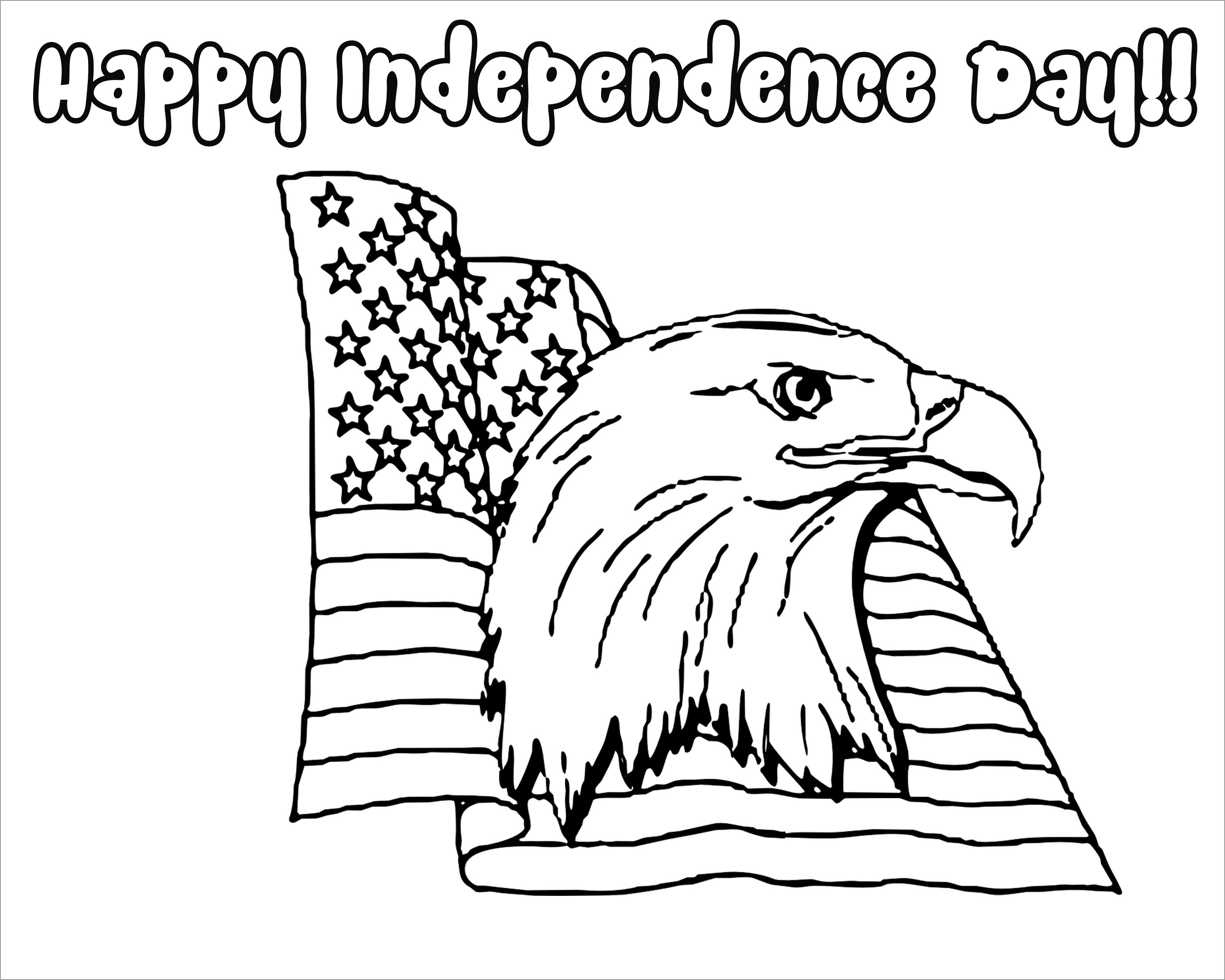 God Bless America Independence Day Coloring Pages - Coloring