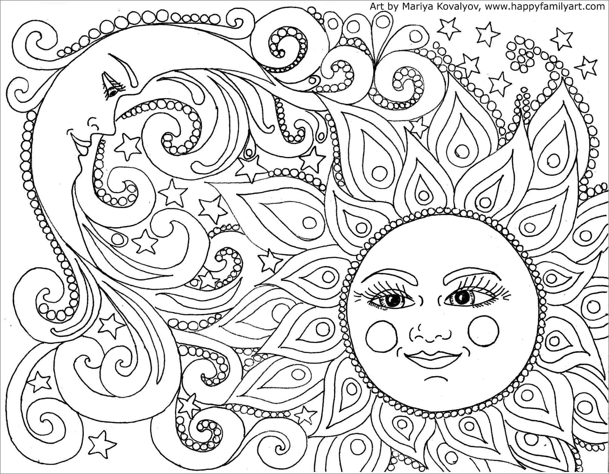 Hard Abstract Coloring Pages for Teenagers   ColoringBay