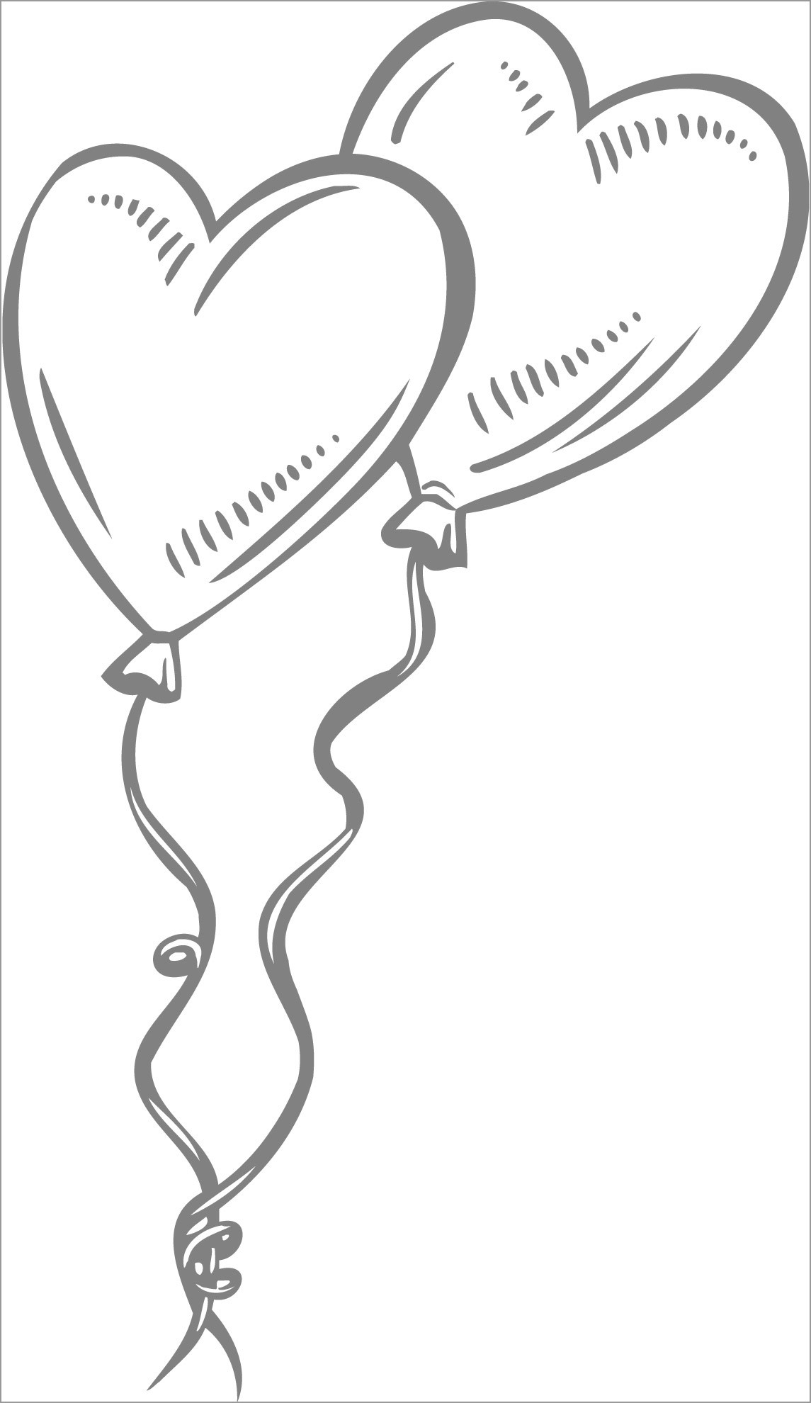 Heart Balloon Coloring Pages