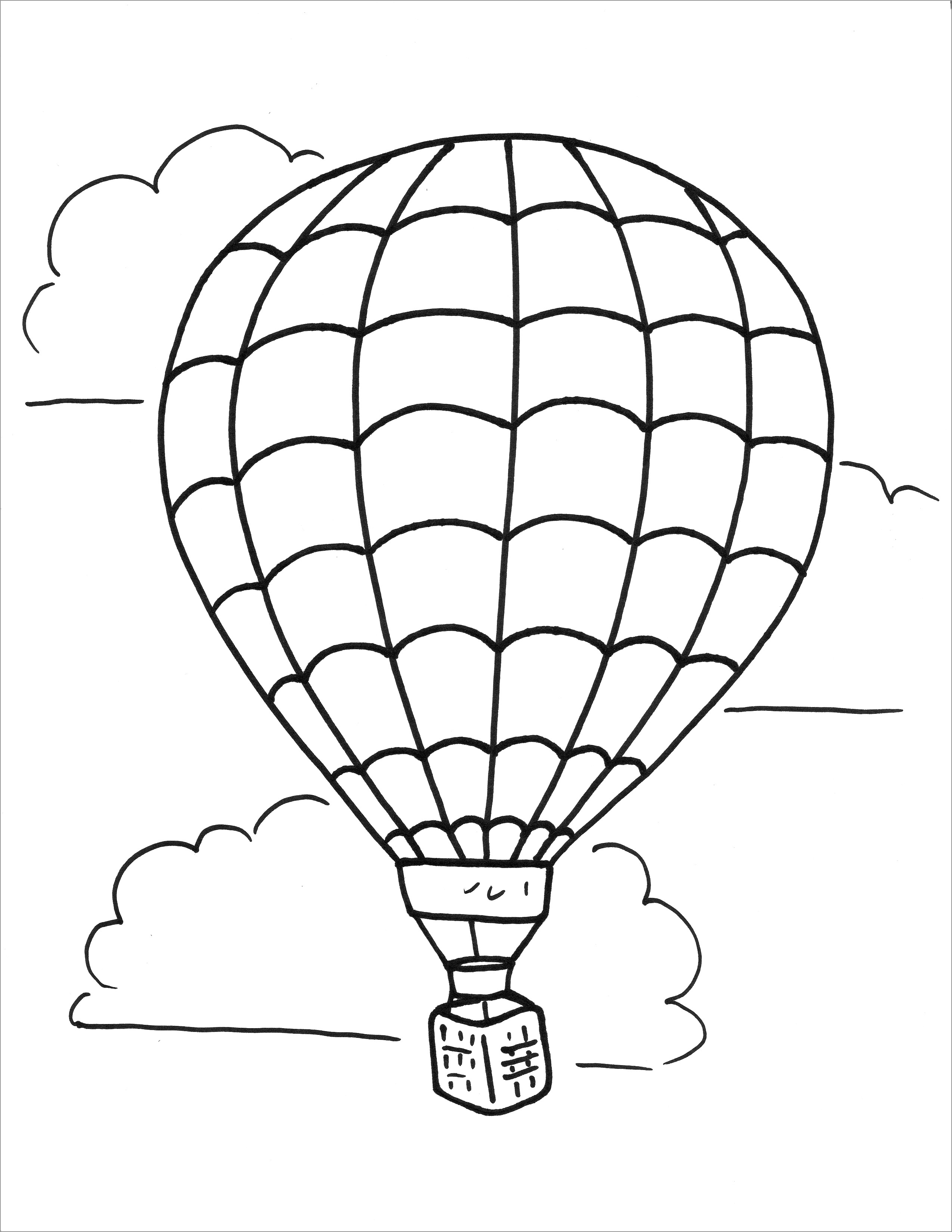 Hot Air Balloon Coloring Pages