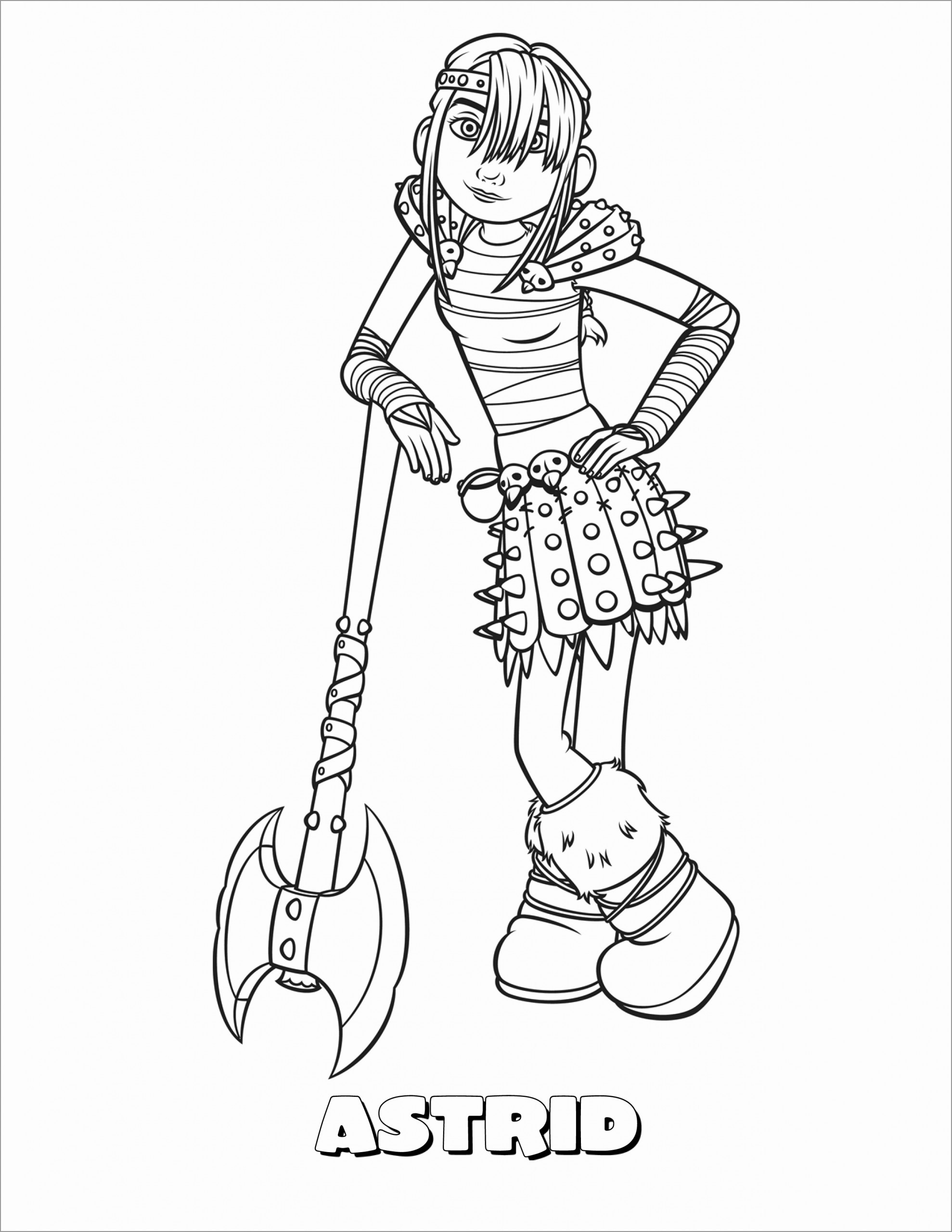 How to Train Your Dragon astrid Coloring Page Free Download