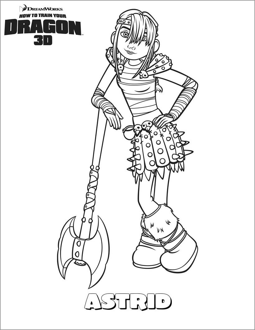 How to Train Your Dragon astrid Coloring Page