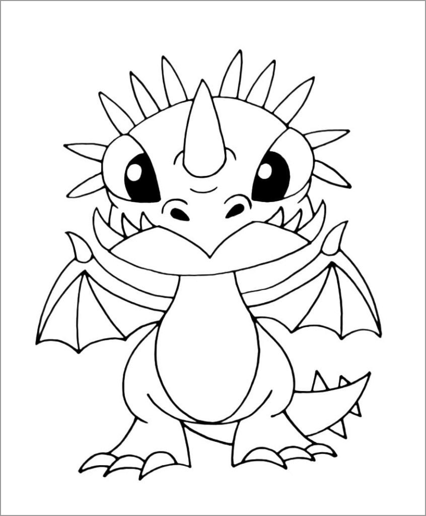 How to Train Your Dragon Baby Coloring Page