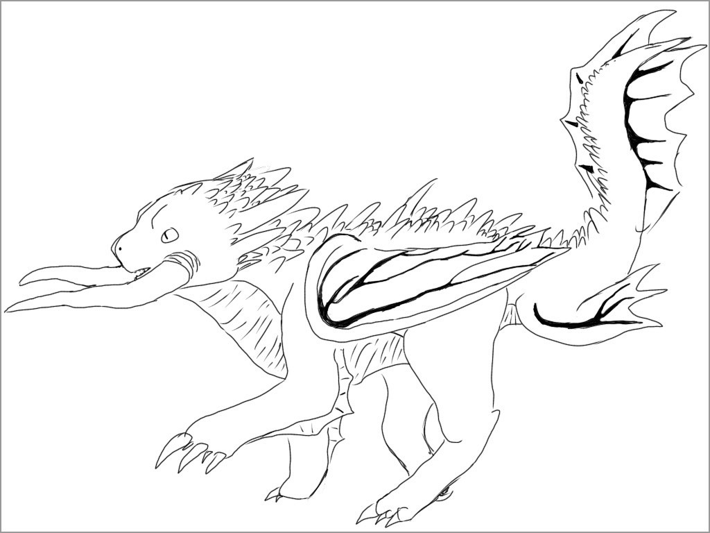 How to Train Your Dragon Bewilderbeast Coloring Page