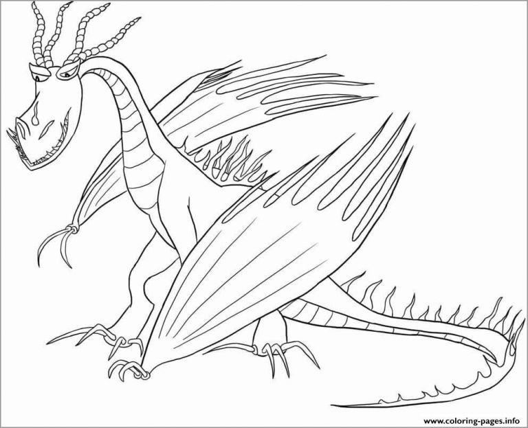 How to Train Your Dragon Monstrous Nightmare Coloring Page - ColoringBay
