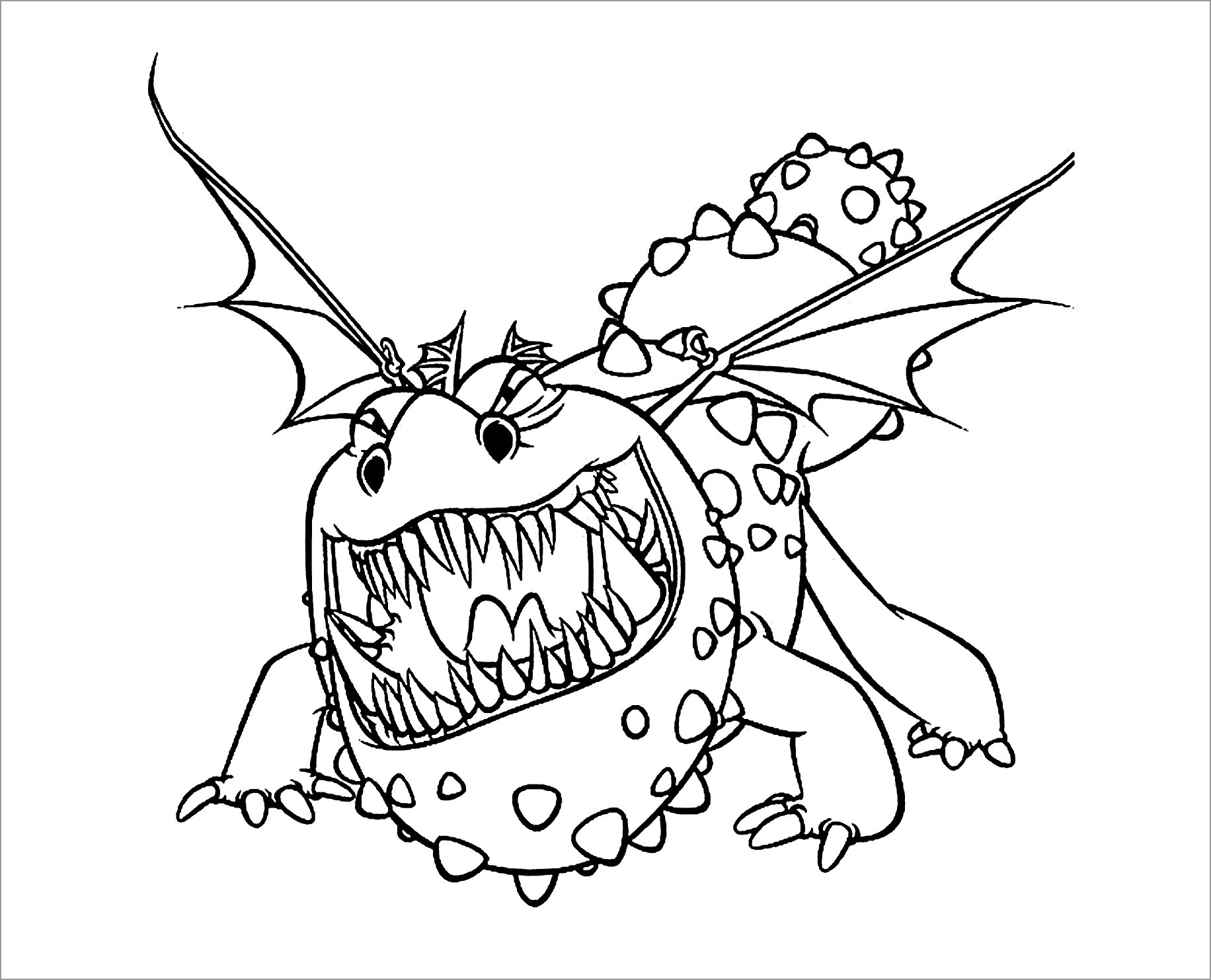 How to Train Your Dragon Meatlug Coloring Page