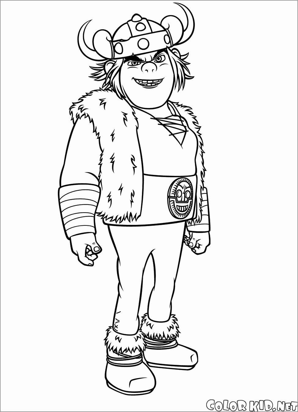 How to Train Your Dragon Snotlout Jorgenson Coloring Page