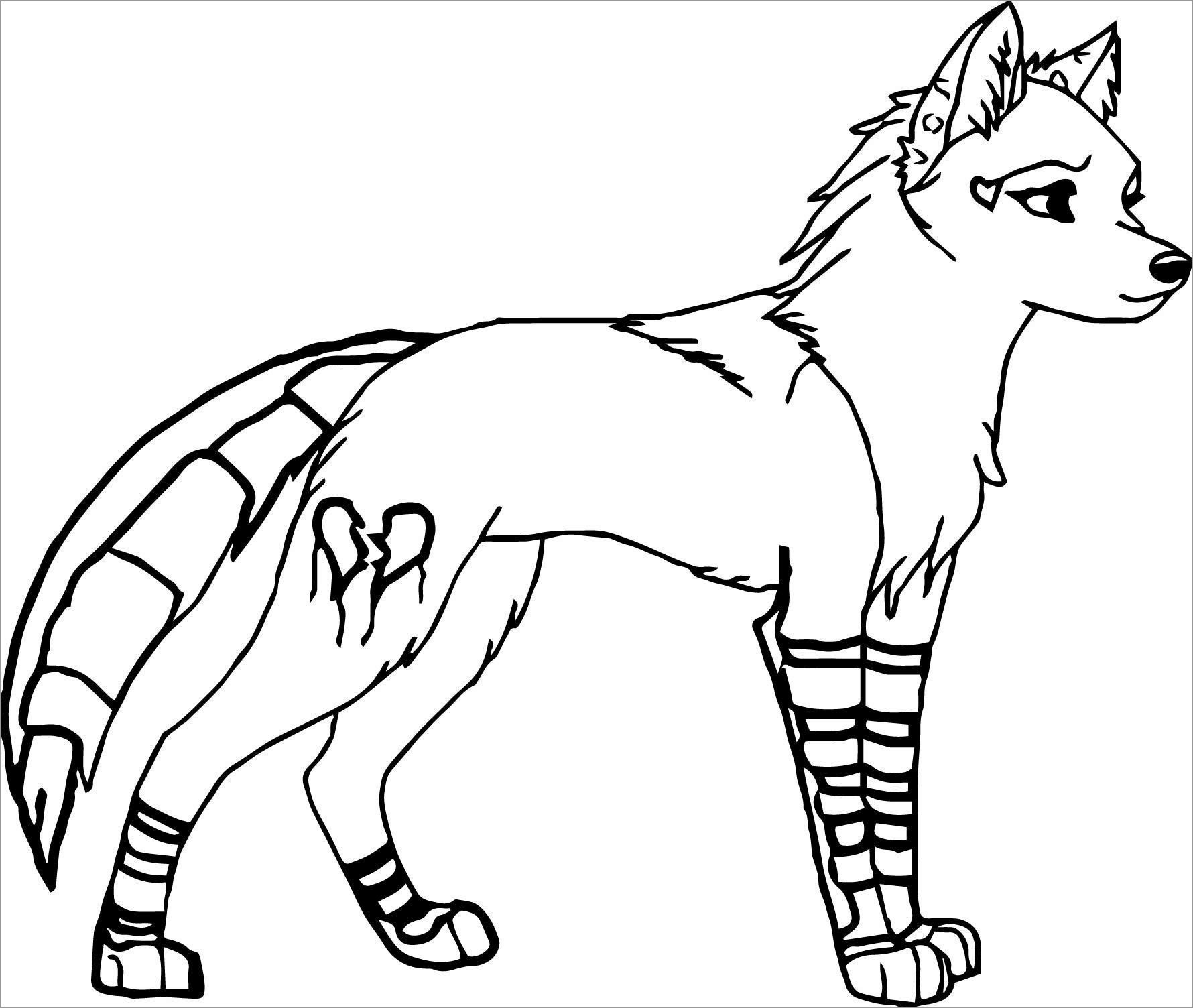 Incredible Wolf Coloring Page