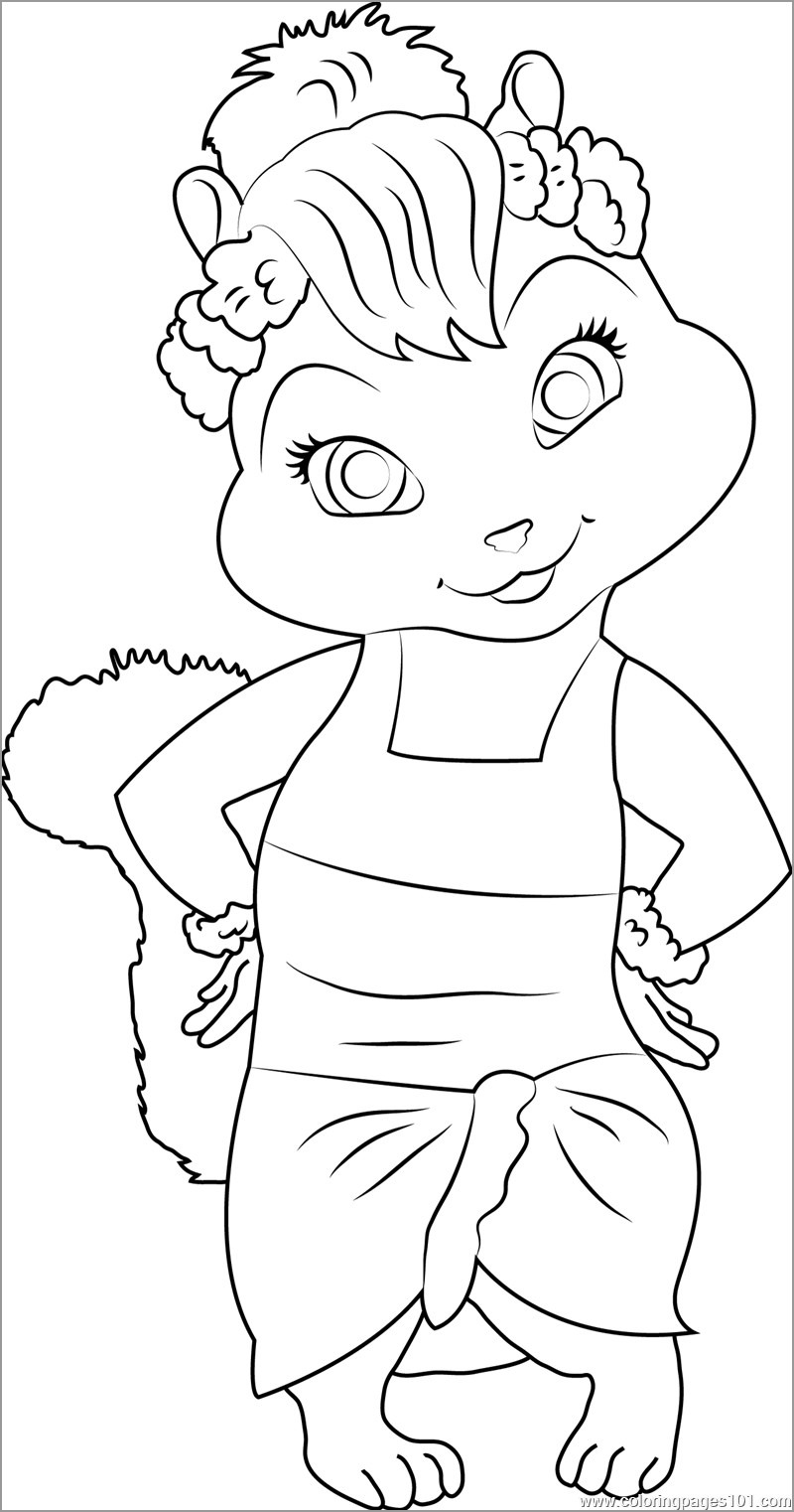 Jeanette - Alvin and the Chipmunks Coloring Pages