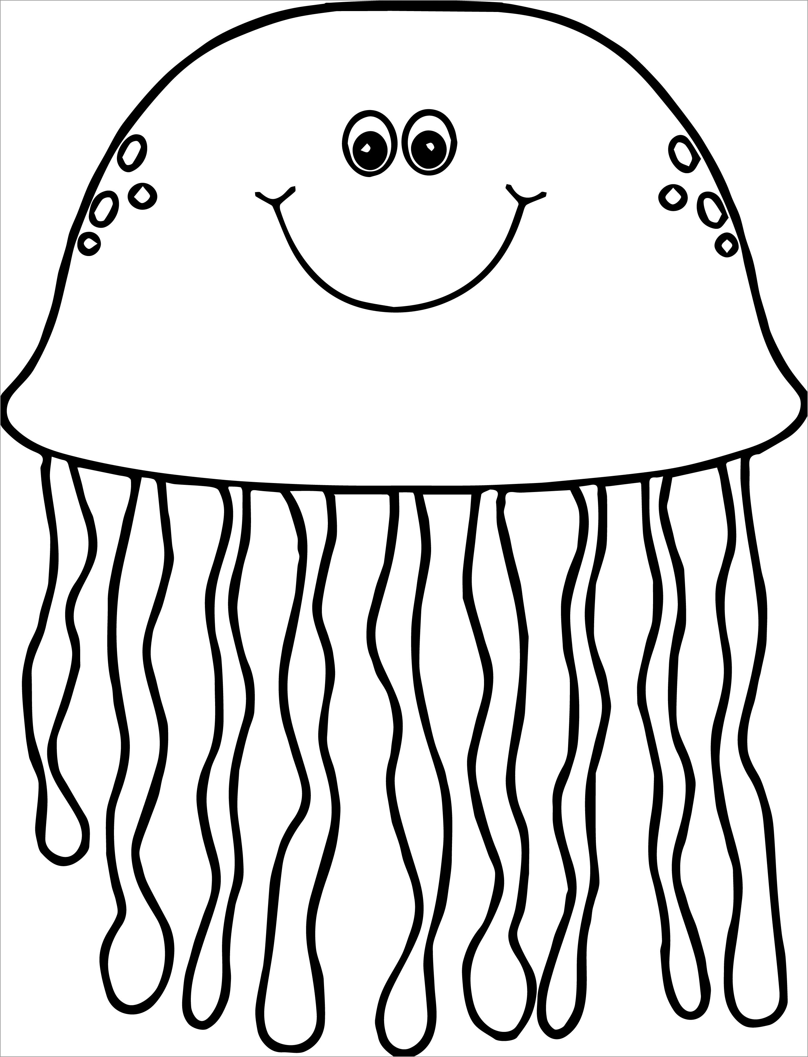 Ready, Set, Waking Jelly Fish Coloring Page Coveting Be in Line with ...