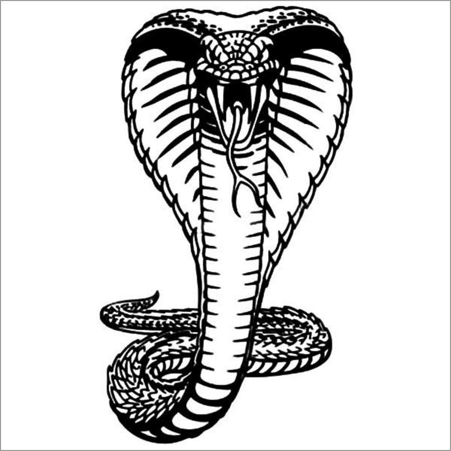 King Cobra Snake Coloring Page