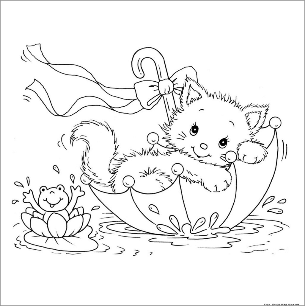 Kitten Coloring Pages for Adults