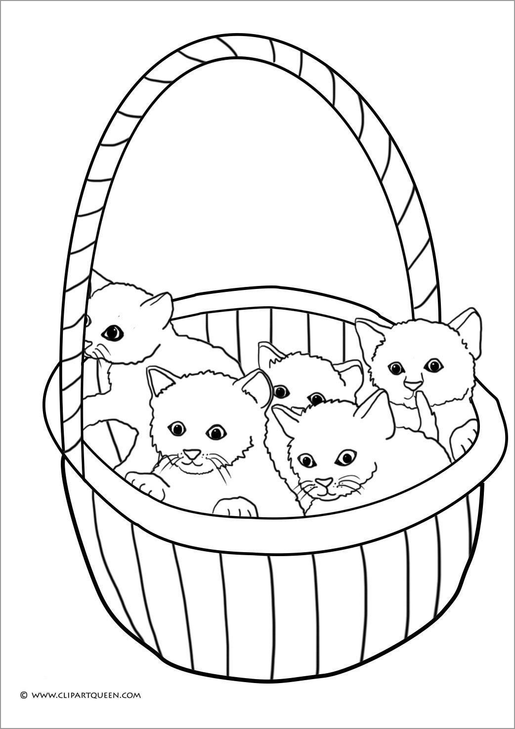 Kitten Coloring Pages for Preschoolers ColoringBay