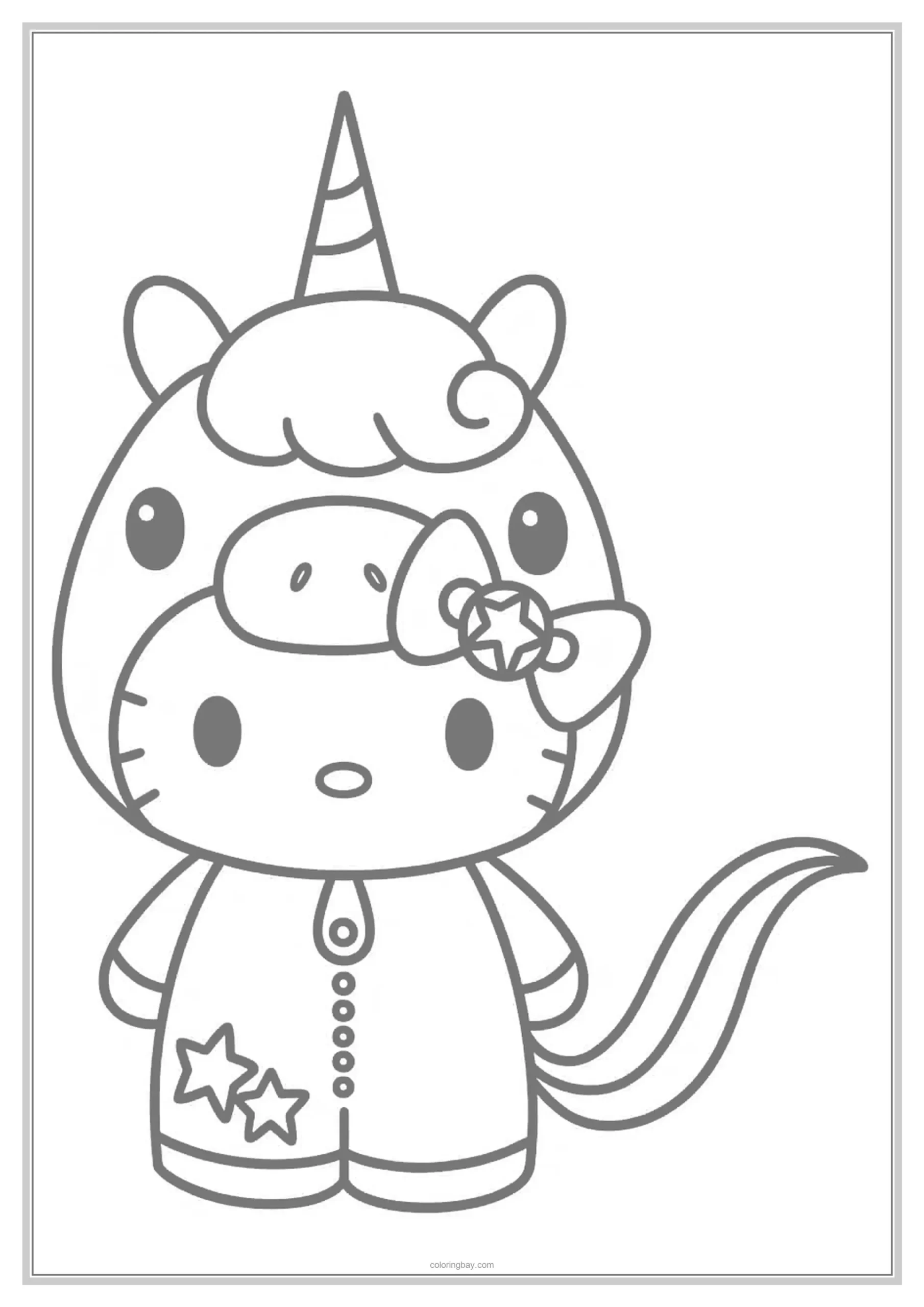 kitty unicorn coloring page for kids kitty unicorn coloring page for kids
