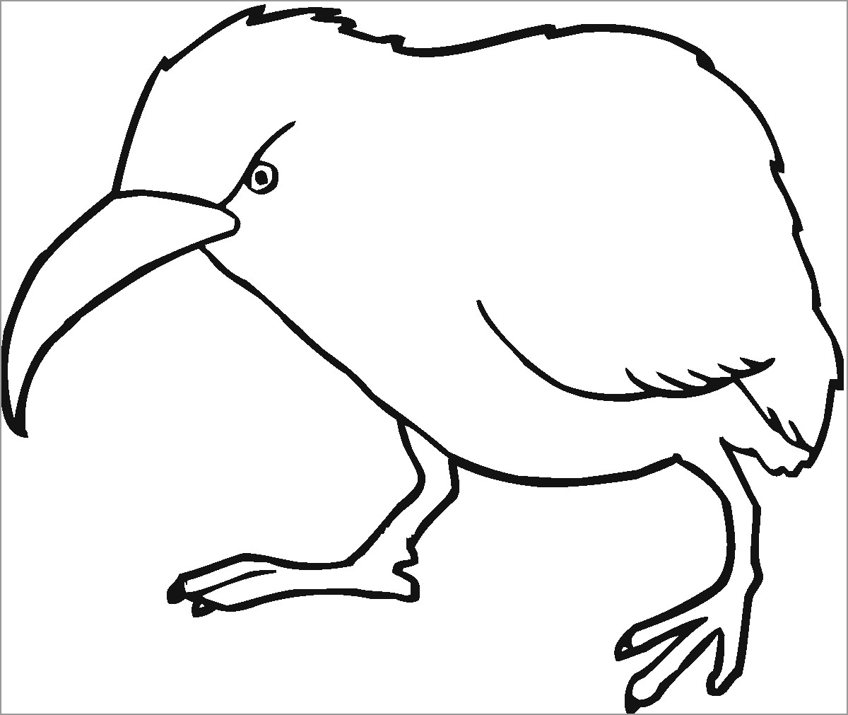 Kiwi Coloring Page for Kids
