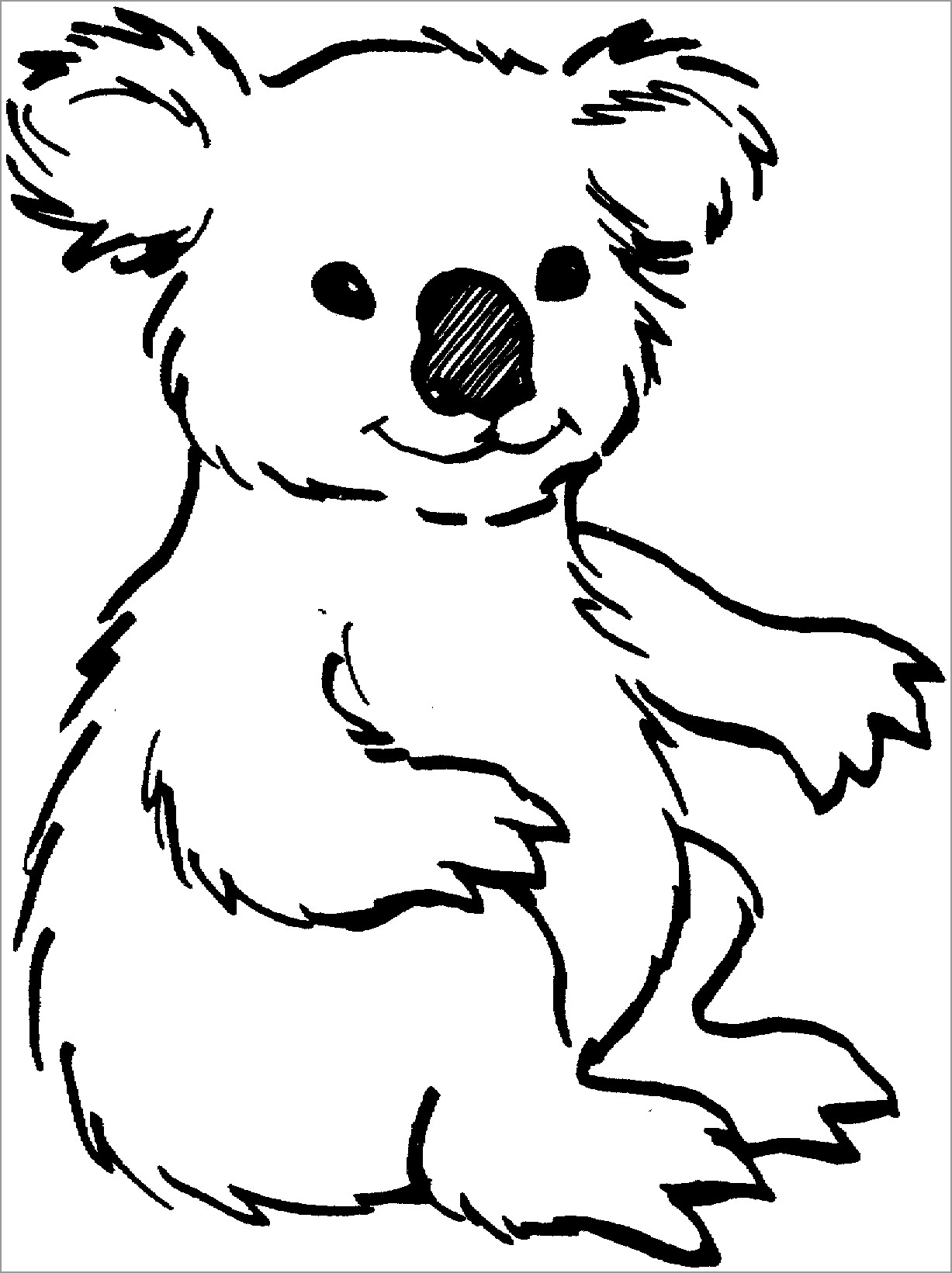 Koala Coloring Page for Preschool