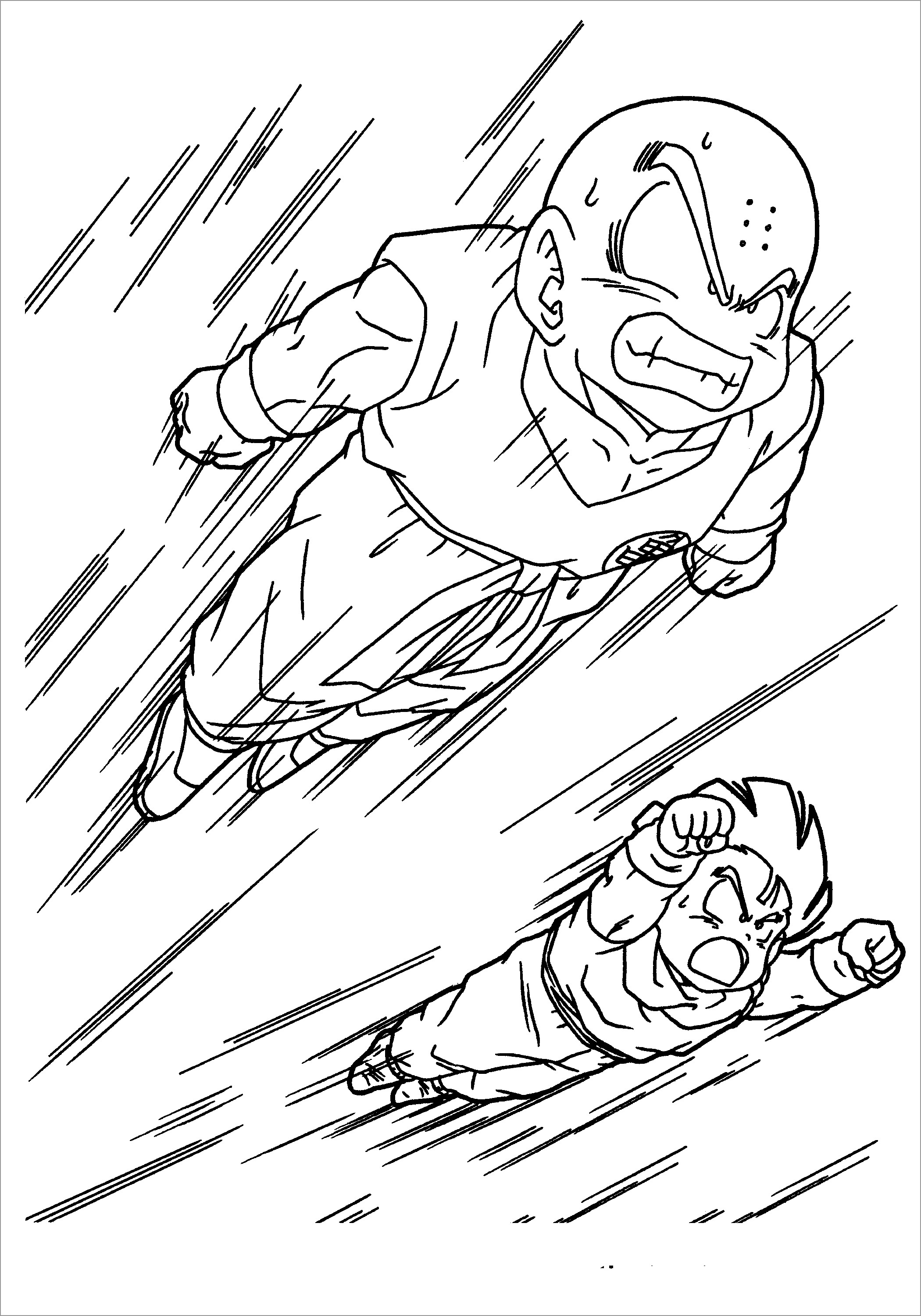 Krillin And Gohan Dragon Ball Z Coloring Pages Coloringbay