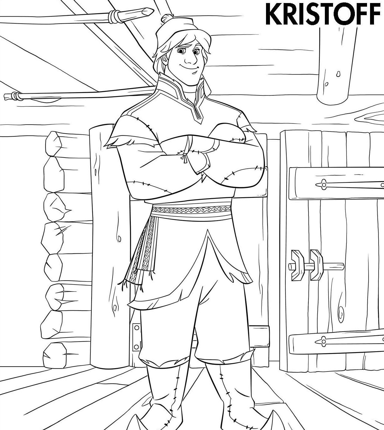 Kristoff Frozen Coloring Page