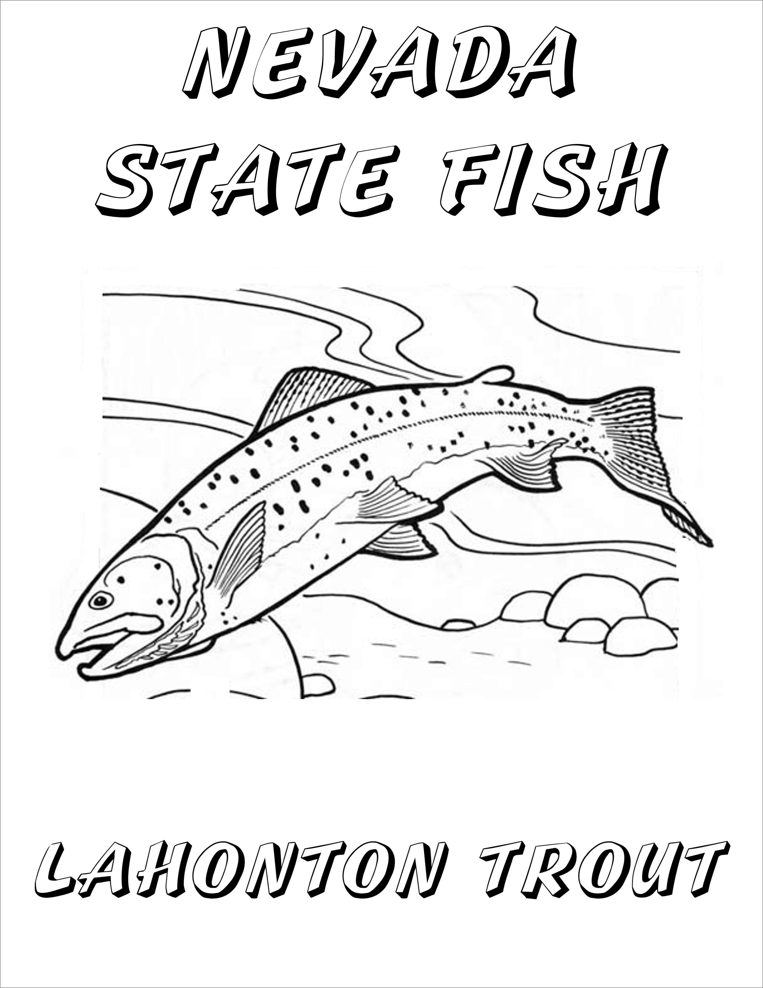 Lahonton Cutthroat Trout Coloring Page