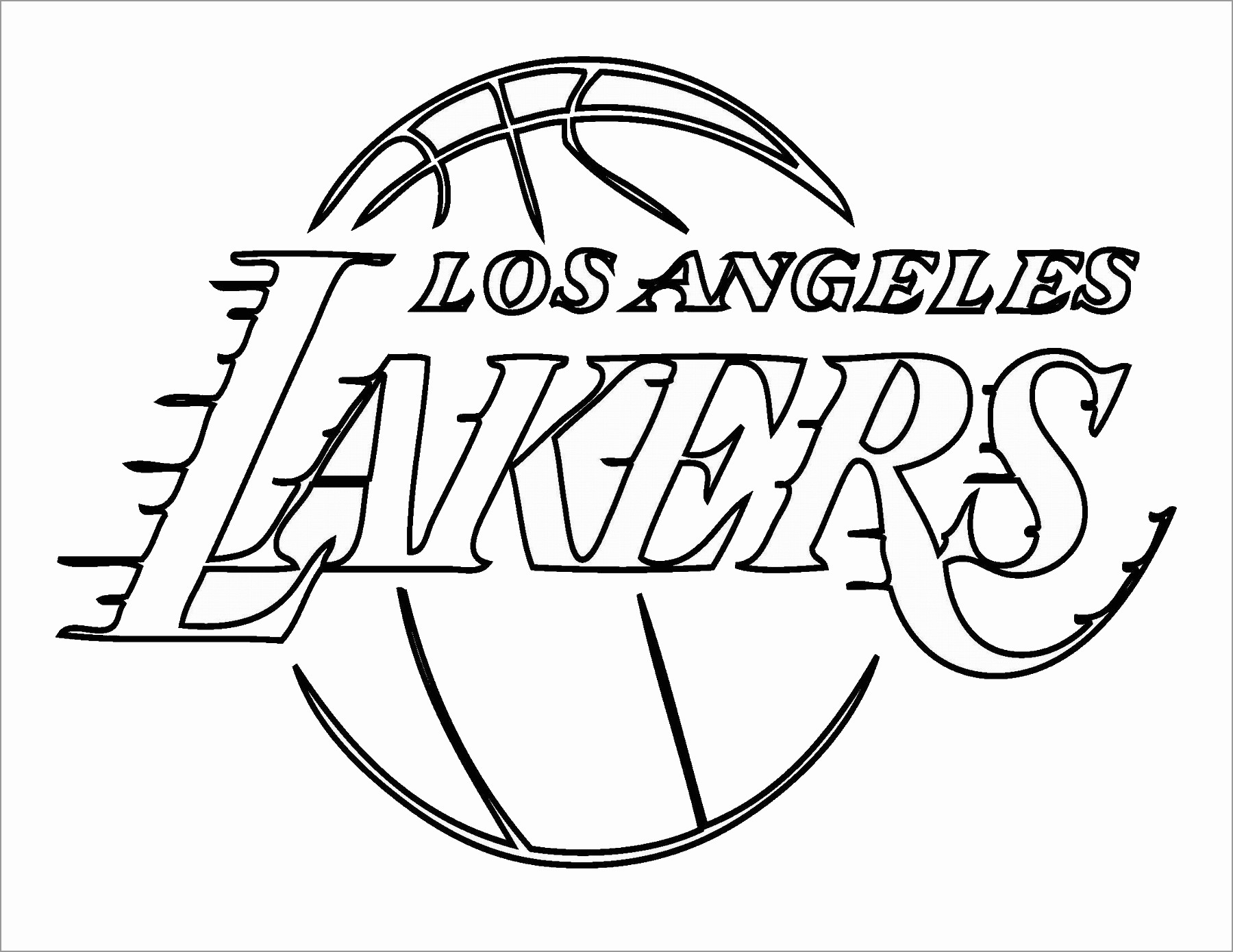 Download Lakers Basketball Coloring Pages Coloringbay