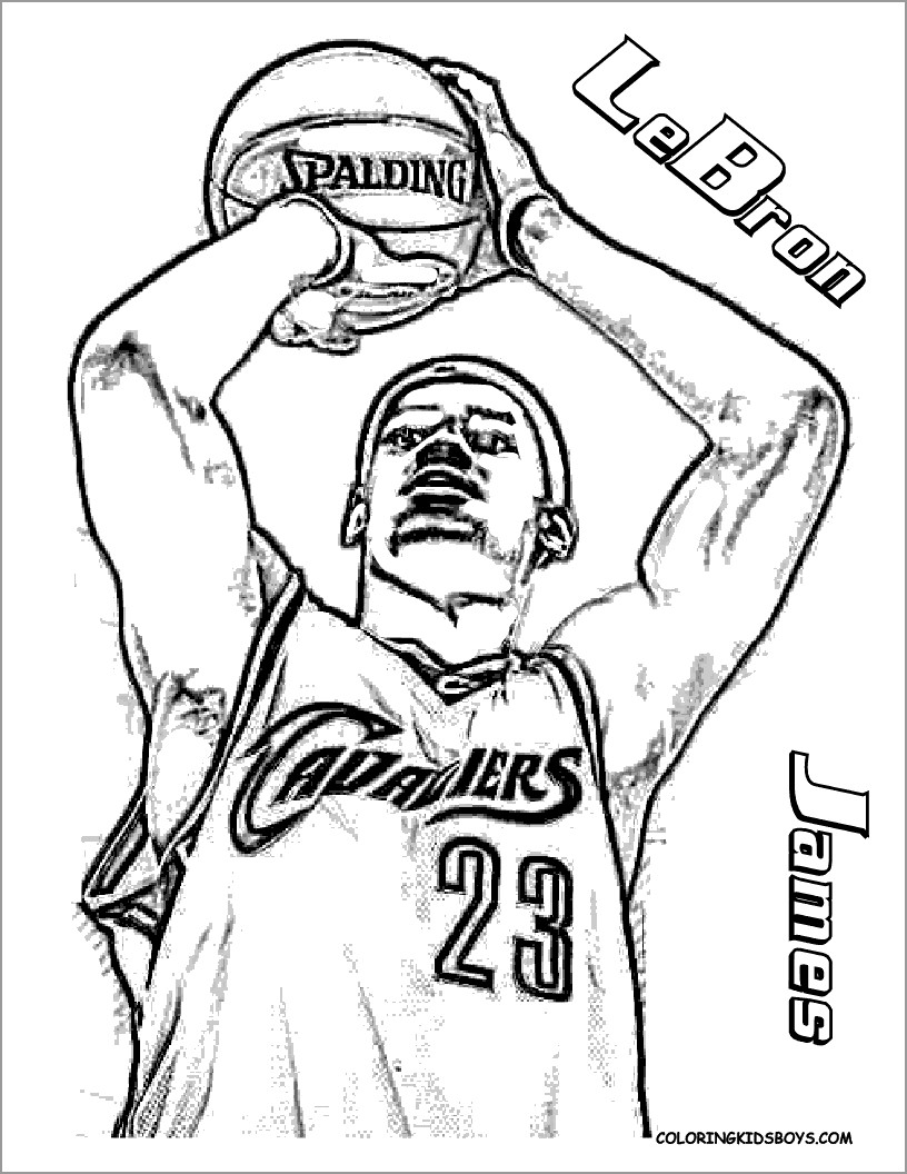 Lebron James Basketball Coloring Page