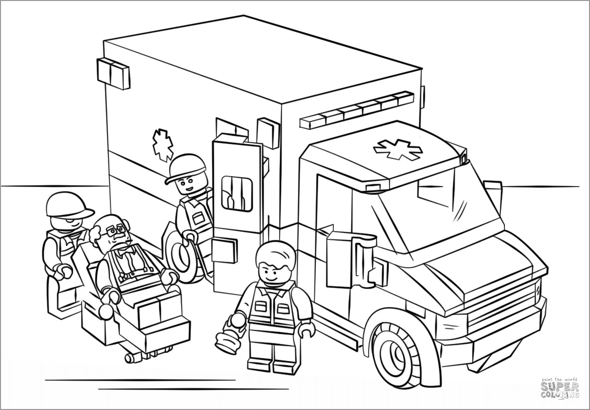 Lego Ambulance Coloring Pages
