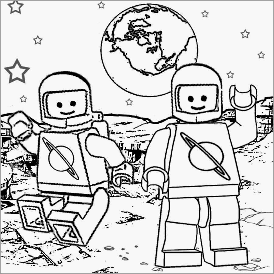 Lego astronaut Coloring Pages