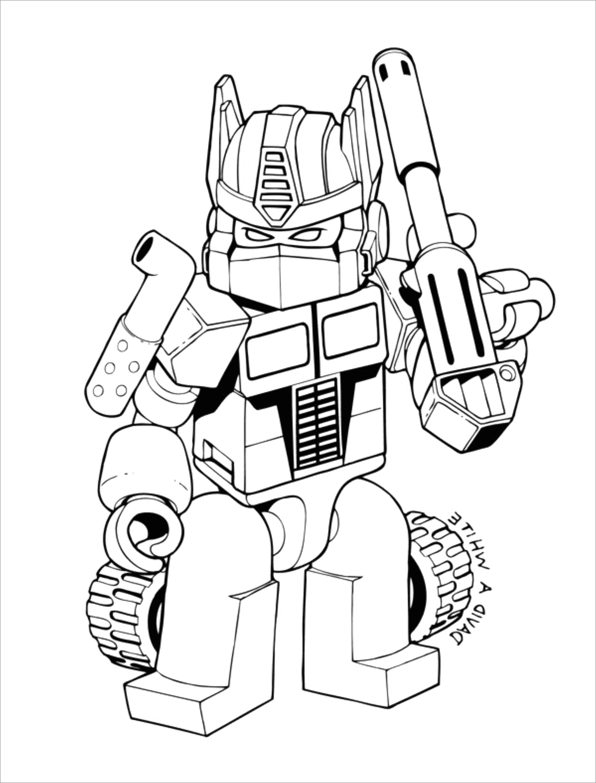 Lego Transformer Coloring Pages