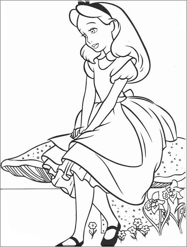 56 Disney Coloring Pages Alice In Wonderland  HD