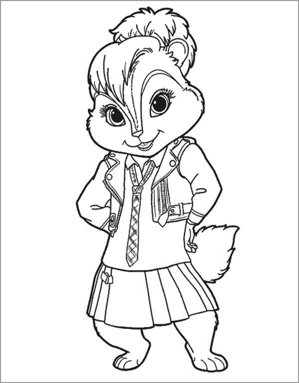 Lovely Brittany - Alvin and the Chipmunks Coloring Pages