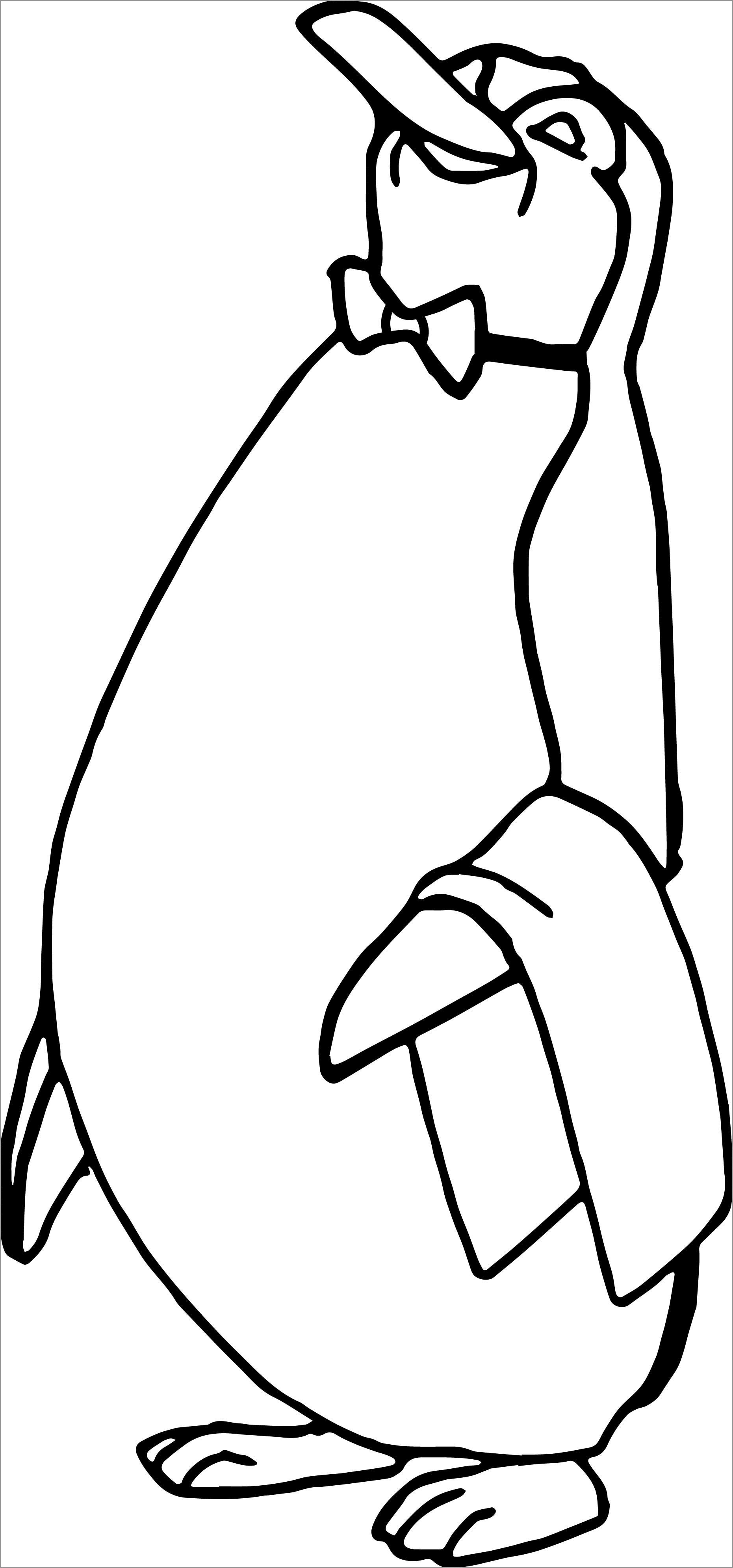 Luxury Penguin Coloring Page