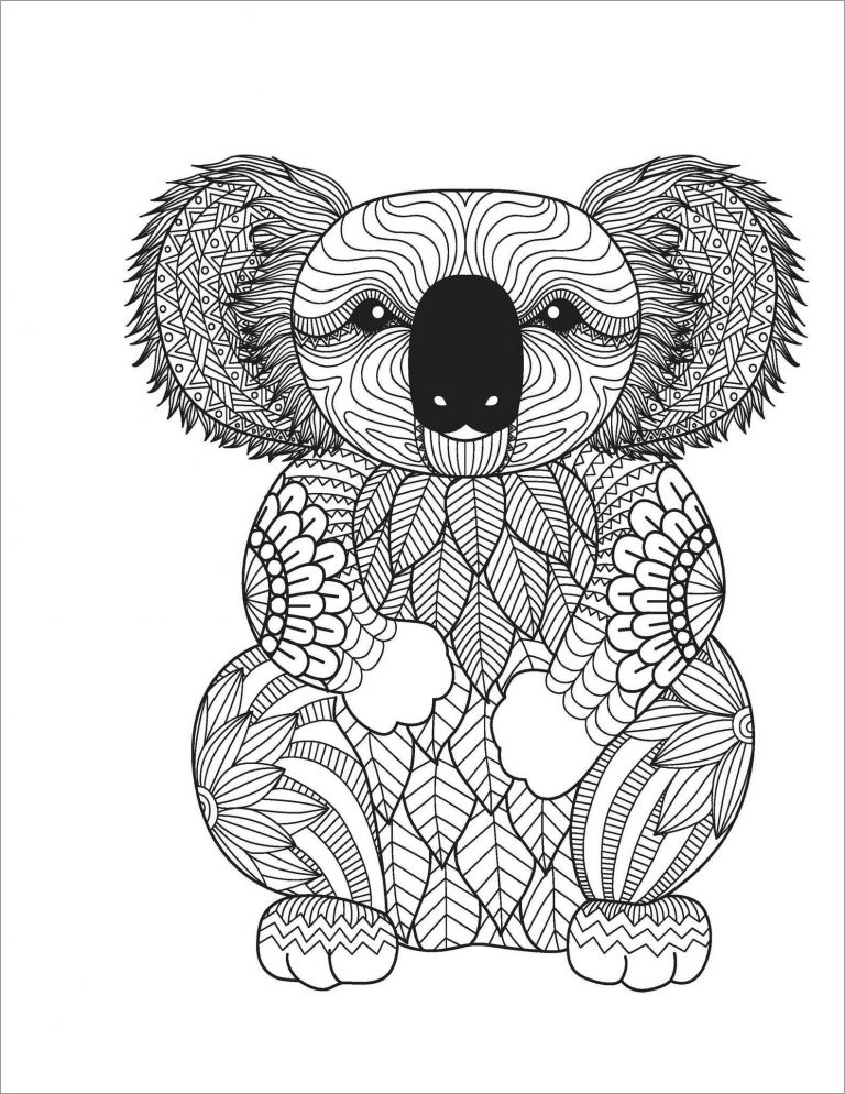 mandala koala bear coloring pages coloringbay