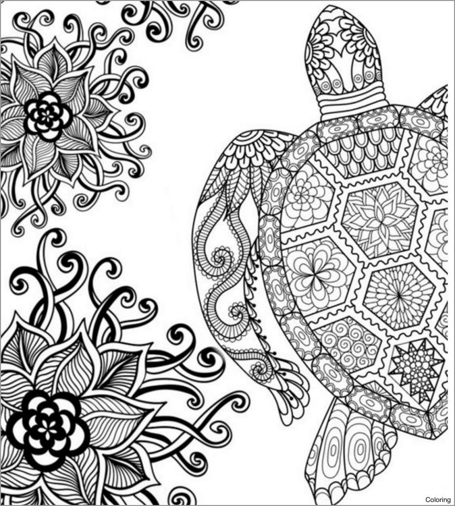 Mandala Sea Turtle Coloring Pages