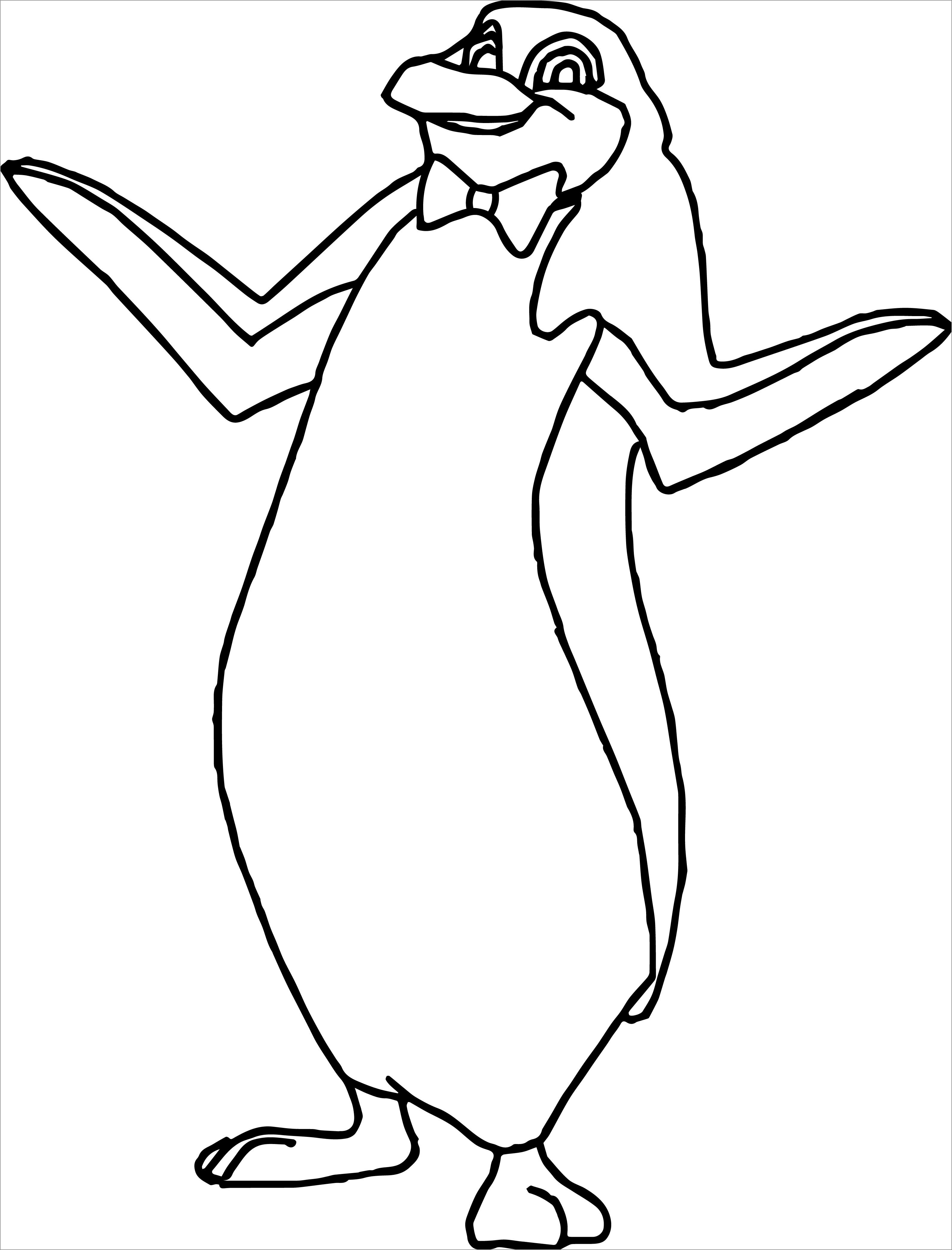 Mary Poppins Penguin Coloring Page
