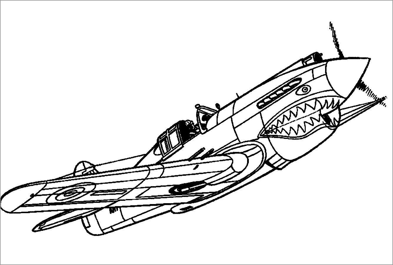 Military Airplane Coloring Pages