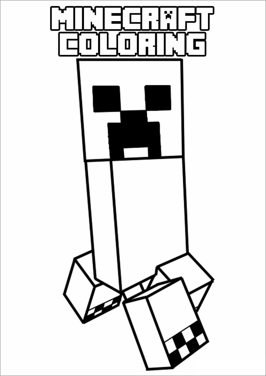 Minecraft Coloring Page Creeper