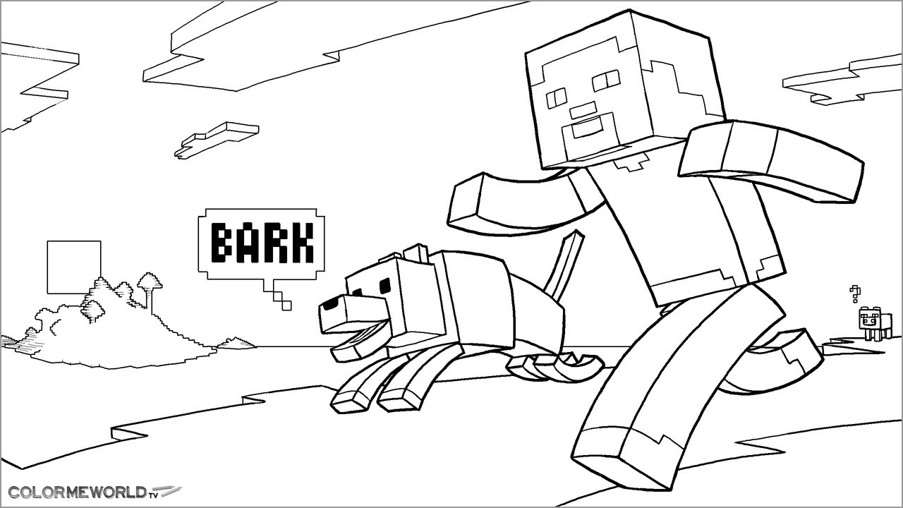 Minecraft Coloring Page for Kids