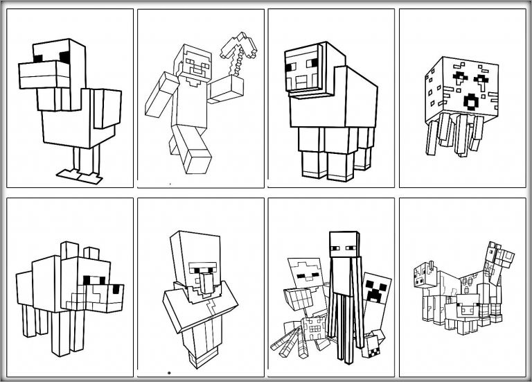 Download Minecraft Coloring Pages Animals - ColoringBay