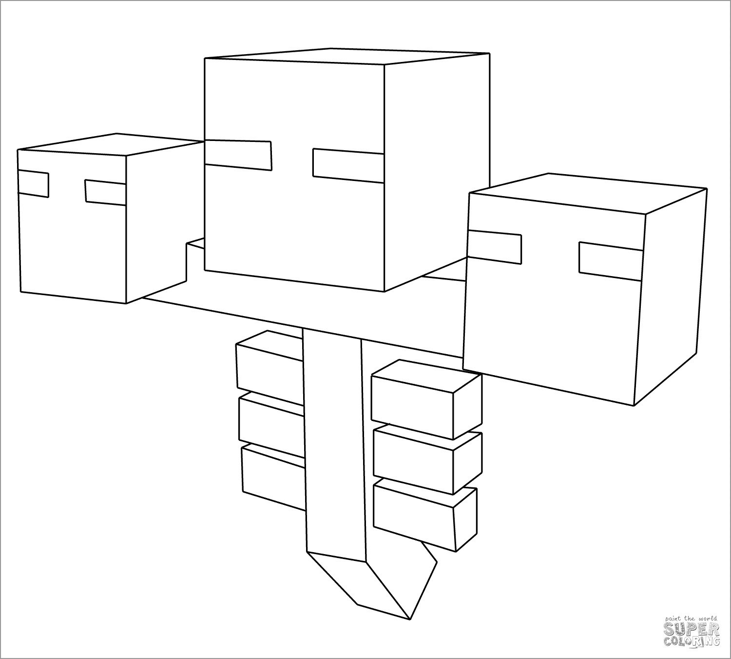 Minecraft Coloring Pages wither