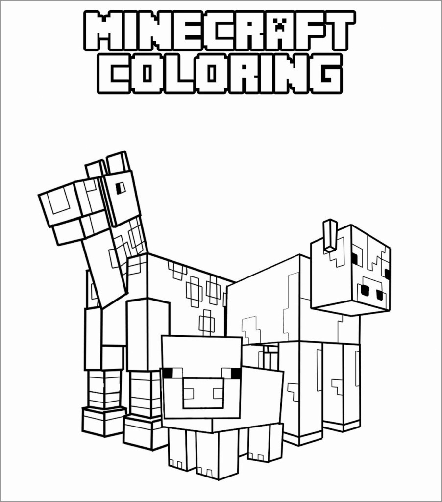 Minecraft Funny Character Coloring Page