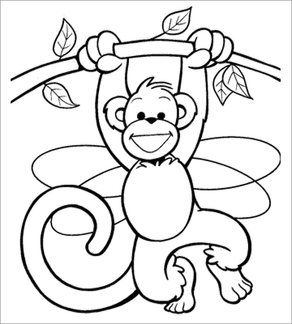 Monkey Coloring Pages To Print ColoringBay