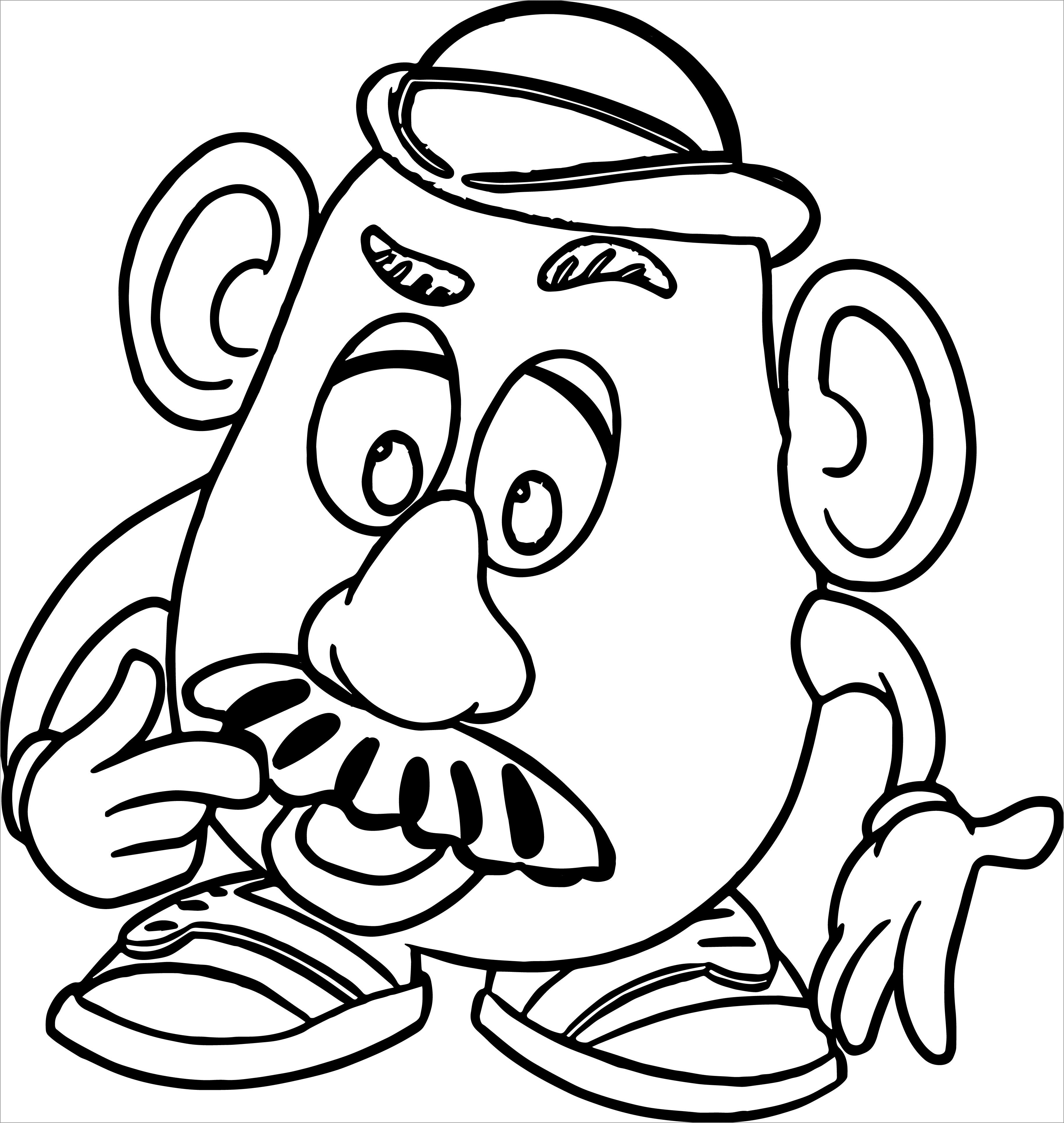 Mr Potato Head Coloring Page for Kids