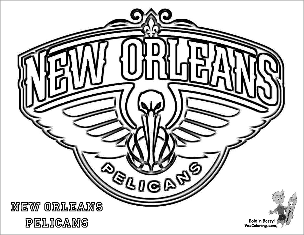 New orleans Pelicans Coloring Pages