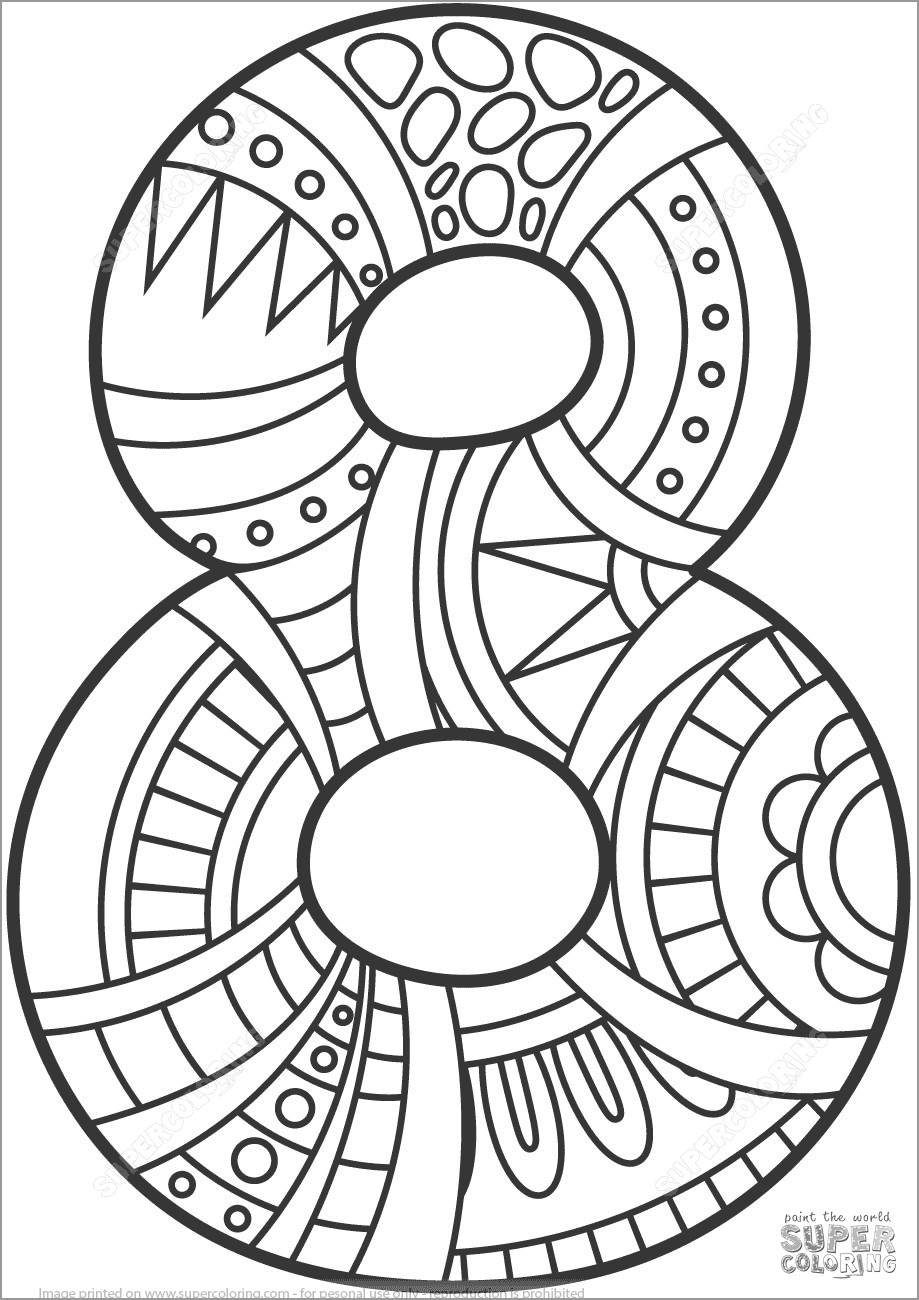 Number 8 Coloring Pages