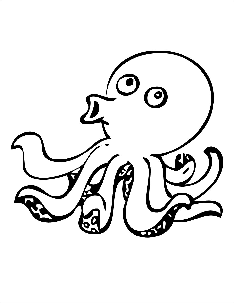 Octopus Coloring Page to Print