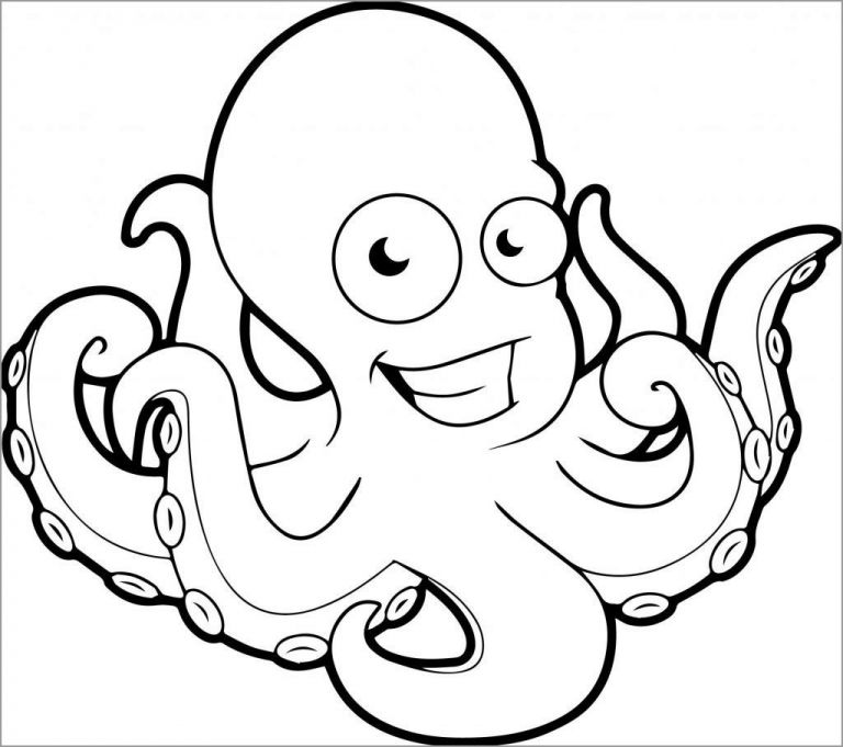 Baby Octopus Coloring Page - ColoringBay